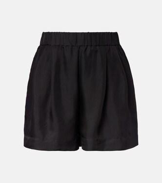 Zurich真丝斜纹布短裤 | Asceno