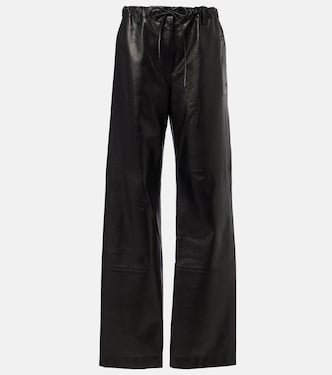 Pantalon ample Magnus White Label en cuir | Proenza Schouler