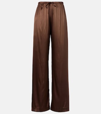 Mid-rise silk-blend straight pants | Dries Van Noten