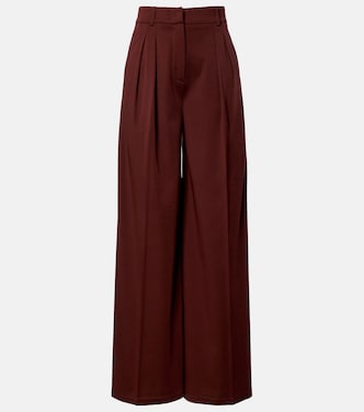 Pantalon ample Natale à taille haute en laine  | Max Mara