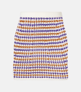 Design open-knit cotton-blend miniskirt | Eres