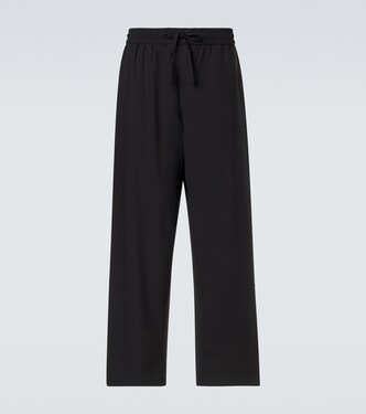 Virgin wool gabardine straight pants | Ami Paris