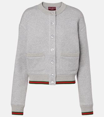 Cardigan Web Stripe aus Jersey | Gucci