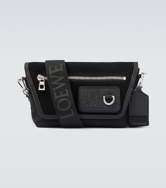 Flex Mini canvas and suede messenger bag | Loewe