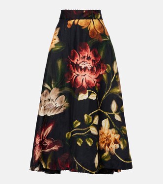 Floral linen maxi skirt | Agua by Agua Bendita