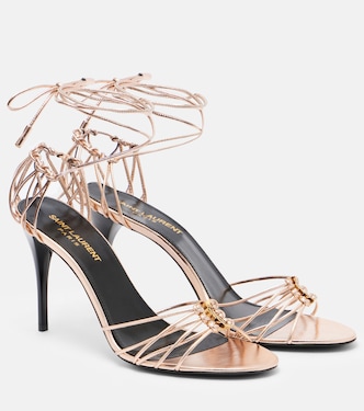 Sandalias Babylone 90 de piel metalizada | Saint Laurent