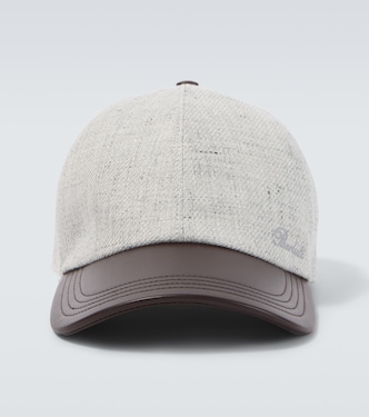 Baseballcap aus einem Leinengemisch mit Leder | Berluti