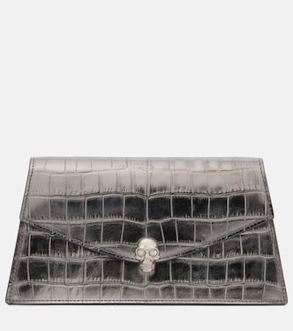 Clutch Skull Mini in pelle stampata | McQueen