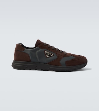 Suede-trimmed sneakers | Prada