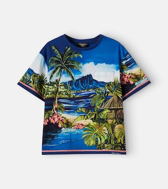 Bedrucktes T-Shirt aus Baumwoll-Jersey | Dolce&Gabbana Kids