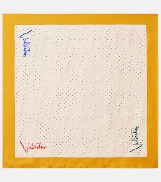 Polka-dot silk twill scarf | Valentino