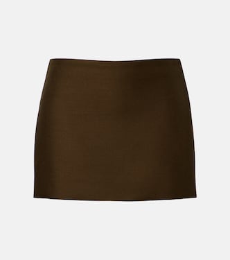 Jett wool and silk cady miniskirt | Khaite