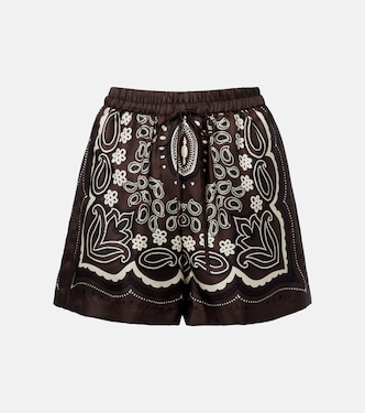 Frances printed silk twill shorts | Nili Lotan