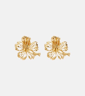 Hibiscus clip-on earrings | Oscar de la Renta