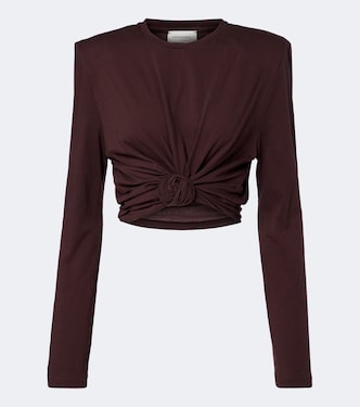 Cropped-Top aus Jersey aus einem Baumwollgemisch | Magda Butrym