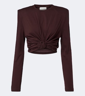 Cotton-blend jersey crop top | Magda Butrym