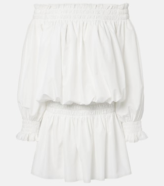 Off-shoulder smocked jersey minidress | Norma Kamali
