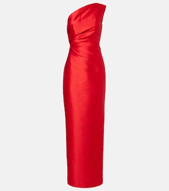 Kira One-Shoulder-Maxikleid aus Satin | Solace London