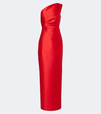 Kira draped satin cocktail dress | Solace London