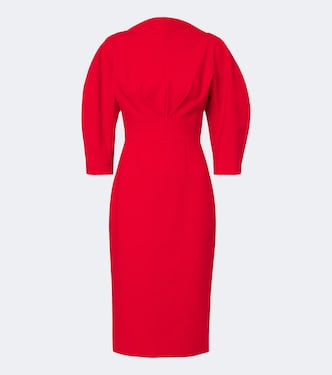 Draped wool-blend cocktail dress | Carolina Herrera