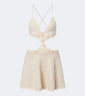 Aisola cotton-blend crochet minidress | Retrofête