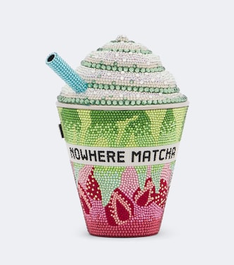 Frozen Drink Matcha embellished clutch | Judith Leiber Couture