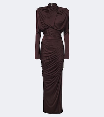 Draped jersey maxi dress | Balmain