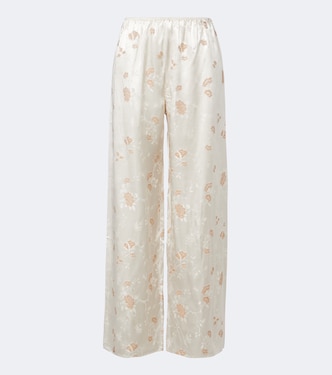 Pantalones anchos Lavona de jacquard floral | Dôen