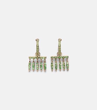 Boucles d'oreilles en or 18 ct et tsavorites | Ileana Makri