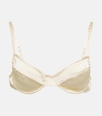 Underwired satin bra | Miu Miu
