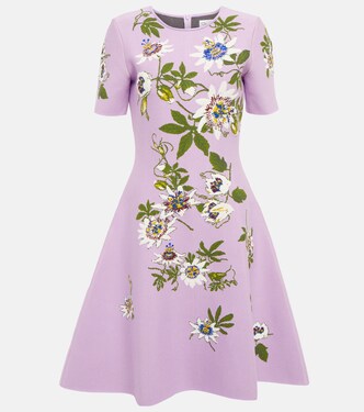 Robe en jacquard à fleurs | Oscar de la Renta