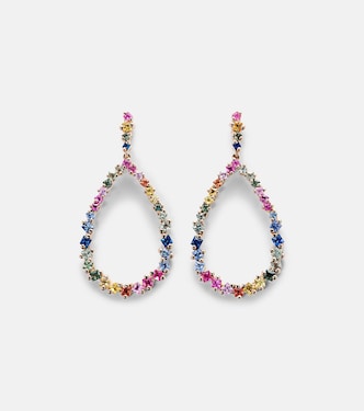 Boucles d'oreilles en or rose 18 ct et saphirs | Suzanne Kalan