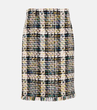 Cotton-blend tweed midi skirt | Oscar de la Renta