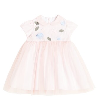 Baby floral tulle-trimmed dress | Il Gufo