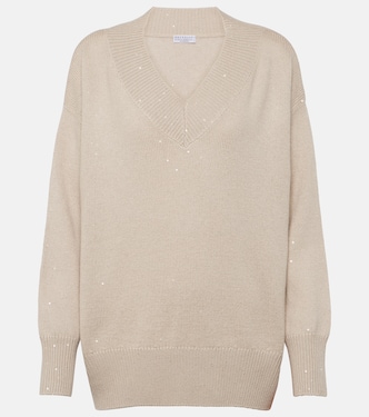 Jersey oversized de cachemir y seda | Brunello Cucinelli