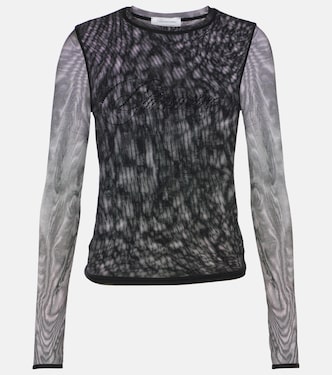 Logo tulle-trimmed T-shirt | Blumarine