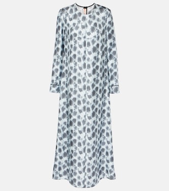 Robe longue imprimée en soie | Marni