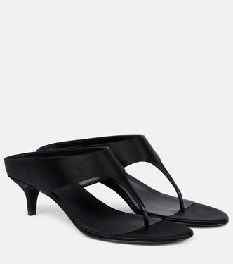 45 satin and leather thong sandals | Magda Butrym
