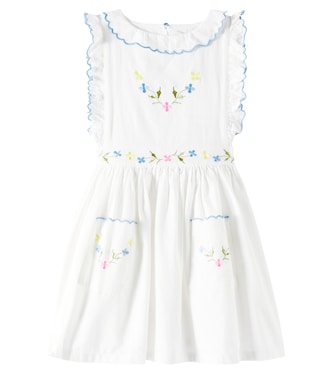 Hermione embroidered cotton baize dress | The New Society