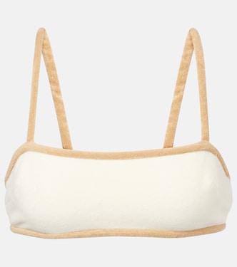 Cotton-blend terry crop top | Adriana Degreas