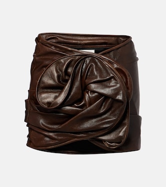 Minifalda de piel fruncida | Magda Butrym