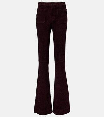 Laurent suede flared pants | Stouls