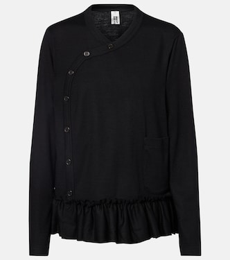 Ruffled wool top | Noir Kei Ninomiya