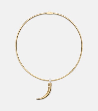 18kt gold necklace with diamonds | FoundRae