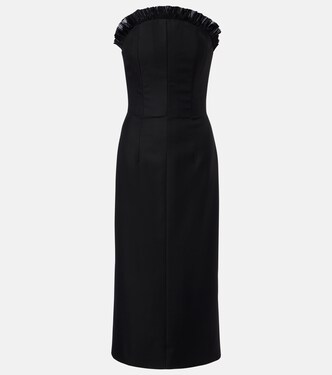 Ruffled wool gabardine cocktail dress | McQueen