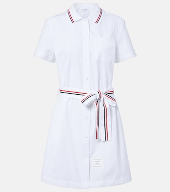 Belted cotton poplin shirt dress | Thom Browne