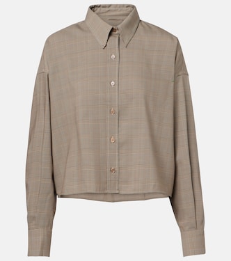 Arlen plaid wool-blend shirt | The Frankie Shop