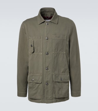 Cotton and linen field jacket | Brunello Cucinelli