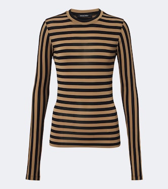 Striped crêpe jersey T-shirt | Phoebe Philo