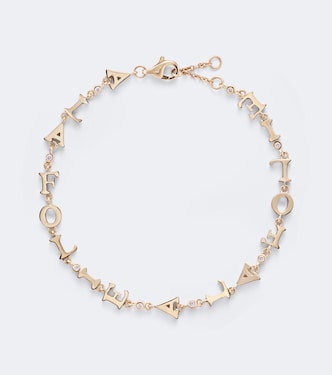 À La Folie 9kt gold bracelet with diamonds | Yvonne Léon